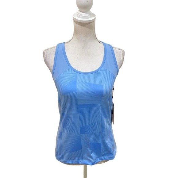 NWT Fila raser back athletic tank periwinkle blue geometric print upf 30+ medium - Picture 1 of 10